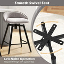 Upholstered Bar Stools Set of 2 with Footrest and Backrest by LJGDeals