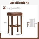 Upholstered Bar Stools Set of 2 with Footrests for Counter by LJGDeals