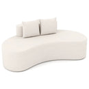 Upholstered Curved Sofa with 2 Cozy Pillows by LJGDeals