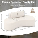 Upholstered Curved Sofa with 2 Cozy Pillows by LJGDeals