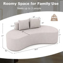 Upholstered Curved Sofa with 2 Cozy Pillows by LJGDeals