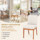 Upholstered Dining Chairs Set of 2 Kitchen Armless Side Chairs with Rubber Wood Legs-Beige by LJGDeals