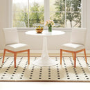 Upholstered Dining Chairs Set of 2 Kitchen Armless Side Chairs with Rubber Wood Legs-Beige by LJGDeals