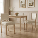 Upholstered Dining Chairs Set of 2 with Rubber Wood Legs by LJGDeals