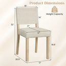 Upholstered Dining Chairs Set of 2 with Rubber Wood Legs by LJGDeals