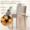 Upholstered Dining Chairs Set of 2 with Rubber Wood Legs by LJGDeals