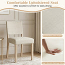 Upholstered Dining Chairs Set of 4 with Rubber Wood Legs by LJGDeals