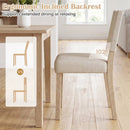 Upholstered Dining Chairs Set of 4 with Rubber Wood Legs by LJGDeals