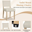 Upholstered Dining Chairs Set of 4 with Rubber Wood Legs by DirectDeals