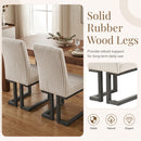Upholstered Dining Chairs Set of 2 with Rubber Wood Legs