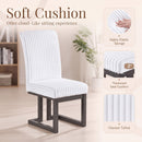 Upholstered Dining Chairs Set of 2 with Rubber Wood Legs
