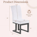 Upholstered Dining Chairs Set of 4 with Rubber Wood Legs