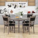 Upholstered Dining Chair Set of 2 with Padded Backrest and Seat-Gray by LJGDeals