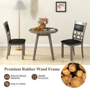 Upholstered Dining Chair Set of 2 with Padded Backrest and Seat-Gray by LJGDeals