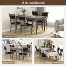 Upholstered Dining Chair Set of 2 with Padded Backrest and Seat-Gray by LJGDeals