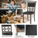 Upholstered Dining Chair Set of 2 with Padded Backrest and Seat-Gray by LJGDeals