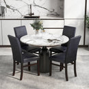 Upholstered Dining Chairs Set of 2 with Solid Rubber Wood Legs by LJGDeals