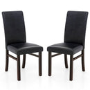 Upholstered Dining Chairs Set of 2 with Solid Rubber Wood Legs by LJGDeals