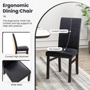 Upholstered Dining Chairs Set of 2 with Solid Rubber Wood Legs by LJGDeals