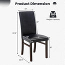 Upholstered Dining Chairs Set of 2 with Solid Rubber Wood Legs by LJGDeals