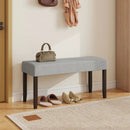 Upholstered Entryway Bench for End of Bed with Padded Seat-Gray by LJGDeals