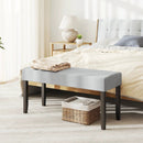 Upholstered Entryway Bench for End of Bed with Padded Seat-Gray by LJGDeals