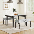 Upholstered Entryway Bench for End of Bed with Padded Seat-Gray by LJGDeals