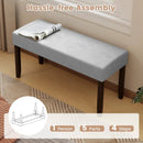 Upholstered Entryway Bench for End of Bed with Padded Seat-Gray by LJGDeals