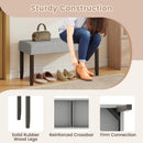 Upholstered Entryway Bench for End of Bed with Padded Seat-Gray by LJGDeals