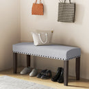 42.5 Inch Upholstered Entryway Bench End of Bed Bench-Gray by DirectDeals