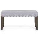 42.5 Inch Upholstered Entryway Bench End of Bed Bench-Gray by DirectDeals