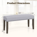 42.5 Inch Upholstered Entryway Bench End of Bed Bench-Gray by DirectDeals