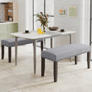 42.5 Inch Upholstered Entryway Bench End of Bed Bench-Gray by DirectDeals