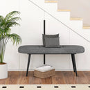 47 Inch Upholstered Entryway Bench with Heavy-duty Metal Frame by LJGDeals