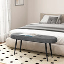 47 Inch Upholstered Entryway Bench with Heavy-duty Metal Frame by LJGDeals