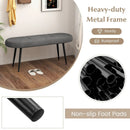 47 Inch Upholstered Entryway Bench with Heavy-duty Metal Frame by LJGDeals