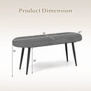 47 Inch Upholstered Entryway Bench with Heavy-duty Metal Frame by LJGDeals