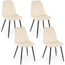 Upholstered Dining Chairs Set of 4 with Metal Legs