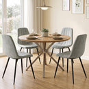 Upholstered Dining Chairs Set of 4 with Metal Legs