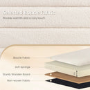 Upholstered Fabric Storage Ottoman Bench for End of Bed with 2 Struts-White by LJGDeals