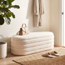 Upholstered Fabric Storage Ottoman Bench for End of Bed with 2 Struts-White by LJGDeals
