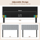 Upholstered Headboard Queen/Full Size with Adjustable Legs by DirectDeals