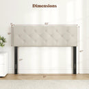Upholstered Tufted Headboard Queen/Full Size with Adjustable Legs by DirectDeals