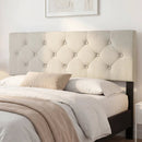 Upholstered Tufted Headboard Queen/Full Size with Adjustable Legs by DirectDeals