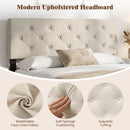 Upholstered Tufted Headboard Queen/Full Size with Adjustable Legs by LJGDeals