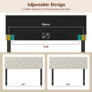 Upholstered Tufted Headboard Queen/Full Size with Adjustable Legs by DirectDeals