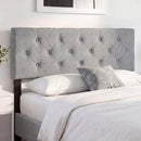 Upholstered Tufted Headboard Queen/Full Size with Adjustable Legs by DirectDeals