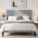 Upholstered Tufted Headboard Queen/Full Size with Adjustable Legs by LJGDeals