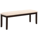 Upholstered Ottoman Bench with Padded Cushion-Beige by LJGDeals