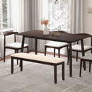 Upholstered Ottoman Bench with Padded Cushion-Beige by LJGDeals